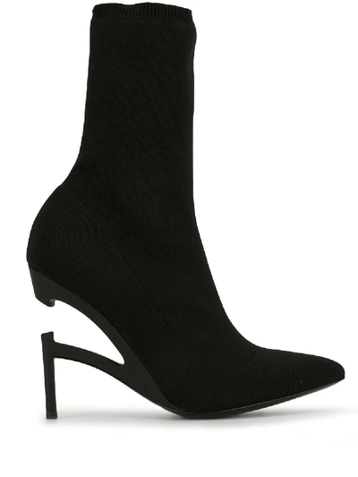 Ben Taverniti Unravel Project Disconnected-heel Sock Boots In Black