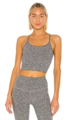 Beyond Yoga Spacedye Slim Racerback Cropped Tank - Black/white In Black & White