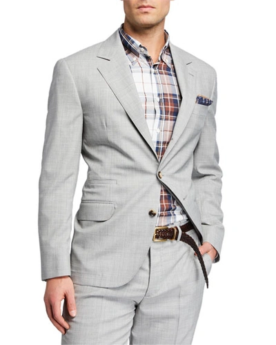 Brunello Cucinelli Men's Solid Wool Two-piece Suit In Gray