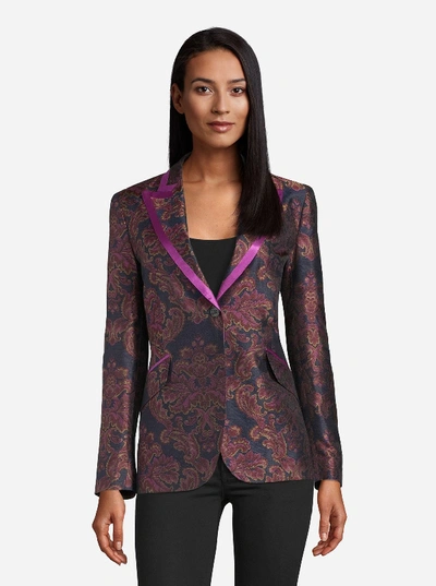 Robert Graham Penelope Jacquard Jacket In Multi