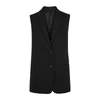 HELMUT LANG BLACK SLEEVELESS COTTON-BLEND BLAZER,3710019