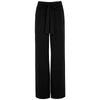 DIANE VON FURSTENBERG DENISE BLACK WIDE-LEG GEORGETTE TROUSERS,3710281