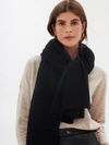 WHITE + WARREN CASHMERE TRAVEL WRAP IN BLACK,4547T