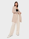 White + Warren Essential Cashmere Trapeze Cardigan Sweater In Sand Wisp Heather In Sand Wisp Heather