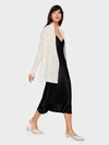 WHITE + WARREN CASHMERE CABLE CARDIGAN SWEATER IN PEARL WHITE,16188