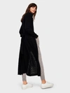 White + Warren Long Cashmere Robe Sweater In Black In Black