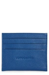 LONGCHAMP 'LE FOULONNE' PEBBLED LEATHER CARD HOLDER,L3219021047