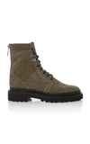 BALMAIN RANGER WASHED-CANVAS BOOTS.,753754