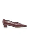 YUUL YIE CASSIE CROC-EMBOSSED LEATHER PUMPS,769793