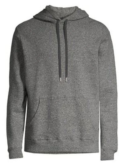 Sunspel Mélange Loopback Cotton-jersey Hoodie In Grey