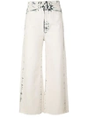 Proenza Schouler White Label High-rise Wide-leg Cropped Jeans In Bleach Out