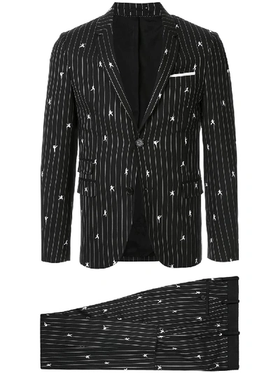 Neil Barrett Martial Arts Print Blazer In 黑色