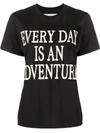 Alberta Ferretti Every Day Is An Adventure Print T-shirt In Black
