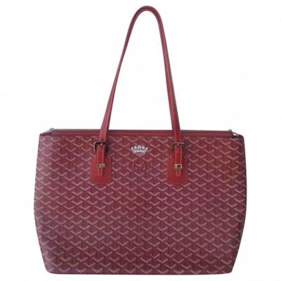 Pre-owned Goyard Leather Handbag In Red