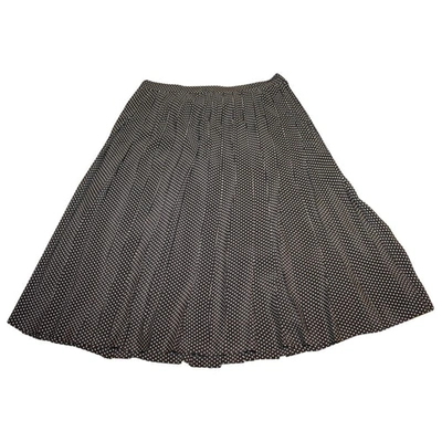 Pre-owned Pierre Cardin Mid-length Skirt In Black