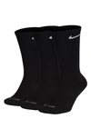 Nike Everyday Plus Cushioned Training Crew Socks In Black