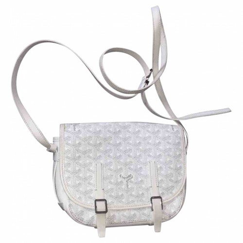 PreOwned Goyard BelvedÈre White Leather Handbag ModeSens
