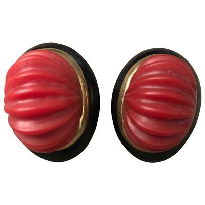 Pre-owned Siki Im Earrings In Red
