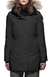 Canada Goose Victoria Fusion Fit Down Parka With Genuine Coyote Fur Trim In Black