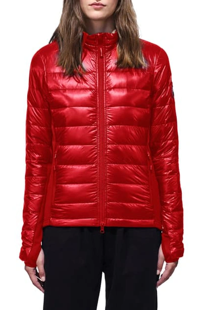 Canada Goose Hybridge Lite Hooded Packable Down Jacket In Red