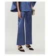 VALENTINO WIDE-LEG HIGH-RISE SILK-SATIN TROUSERS