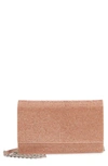 Judith Leiber Fizzoni Full-beaded Clutch Bag In Rose Gold/ Silver