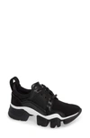 Givenchy Low Jaw Leather-trimmed Sneakers In Black