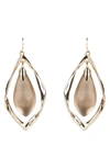 ALEXIS BITTAR ASTERIA NOVA CRUMPLED METAL FRAME DROP EARRINGS,AB94E015038