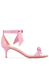 ALEXANDRE BIRMAN BOW DETAIL LOW HEEL SANDALS