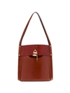 CHLOÉ brown Aby bucket leather tote bag
