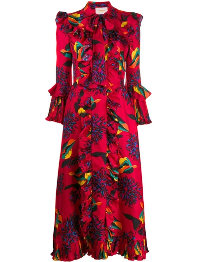 La Doublej Long Fancy Dress In Red