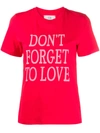 ALBERTA FERRETTI SLOGAN PRINT T-SHIRT