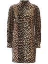 GANNI LEOPARD MINI DRESS,F4382 943