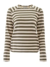 GANNI STRIPED T-SHIRT,11169582