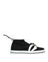 ROGER VIVIER ROGER VIVIER WOMAN SNEAKERS BLACK SIZE 5 SOFT LEATHER, TEXTILE FIBERS,11816427VS 12