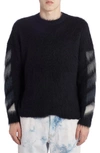 OFF-WHITE BRUSHED MOHAIR BLEND SWEATER,OMHA036R20B020231088