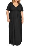 Show Me Your Mumu Emily A-line Gown In Black