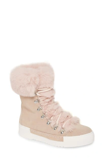 Cecelia New York Faux Fur Boot In Himalayan Suede