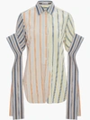 JW ANDERSON STRIPED EXAGGERATED SLEEVED SHIRT,14654314