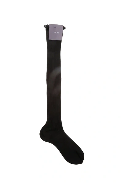 Prada Long Socks In Black