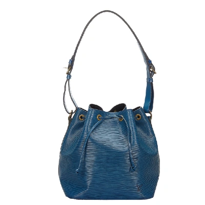 Pre-owned Louis Vuitton Toledo Blue Epi Leather Petit Noe Bag