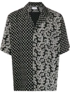 Rhude Contrast-print Shirt In Black