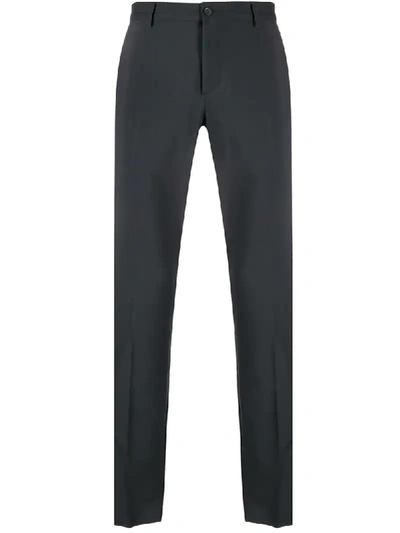 Valentino Mohair Wool Trousers In Grey