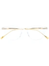 Dita Eyewear Ash Clear Round-frame Glasses In Gold