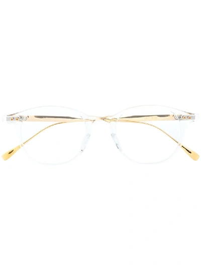 Dita Eyewear Ash Clear Round-frame Glasses In Gold