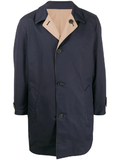 Brunello Cucinelli Reversible Tailored-style Coat In Blue