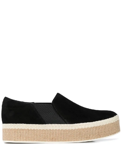 Vince Women's Wilden Slip-on Suede Espadrille Trainers In Black