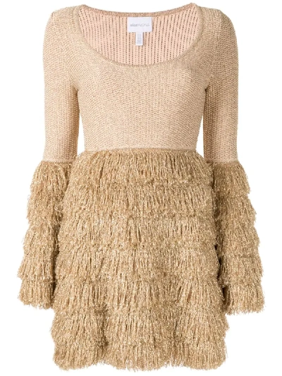 Alice Mccall Tiered Fringe Dress In Brown