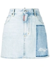 Dsquared2 Dalma Patch Denim Skirt In Blue