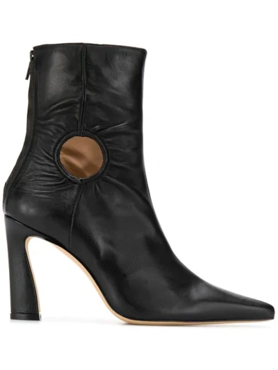 Kalda Forywindow Cut-out Ankle Boots In Black